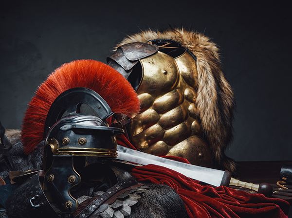 image of Roman armour & weapons.
